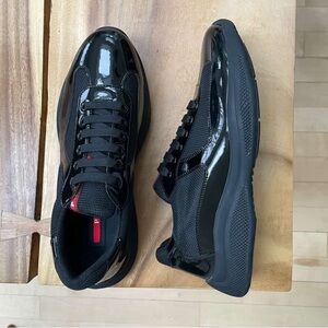Prada Glossy Black Sneakers